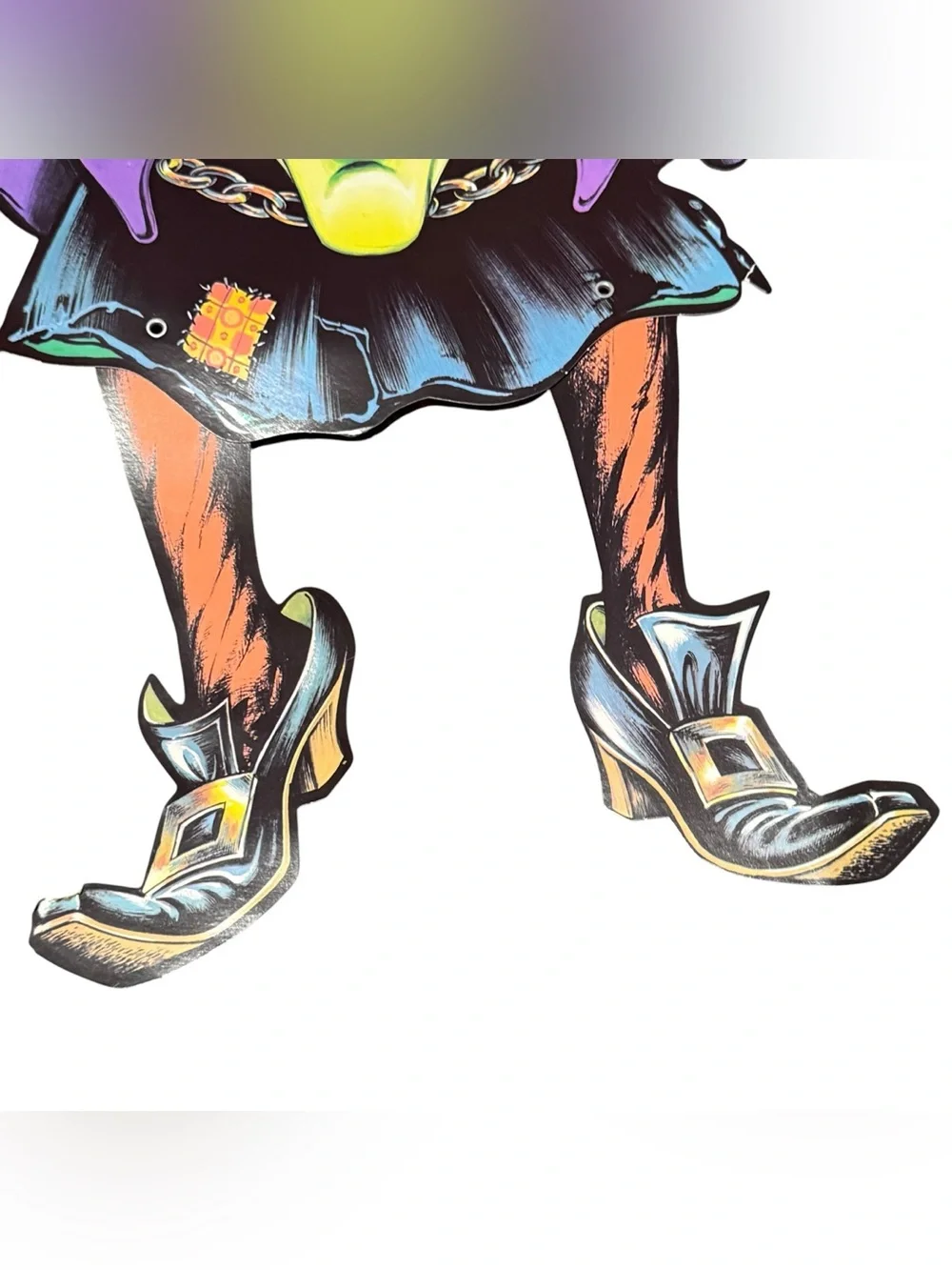 Vintage Halloween Beistle Die Cut Jointed Witch 1980 Large 28”